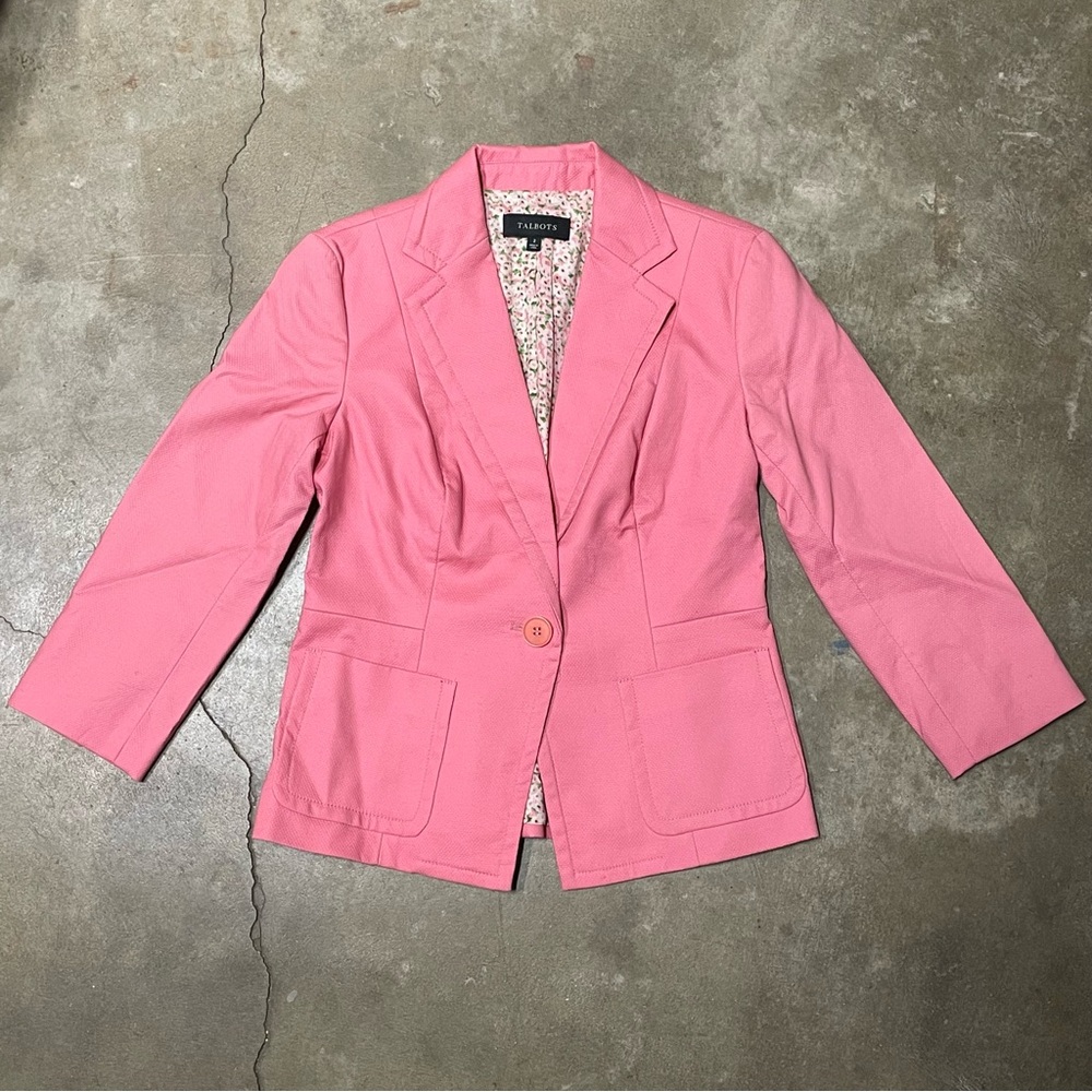 Talbots Pink Women's Blazer - Size 2
